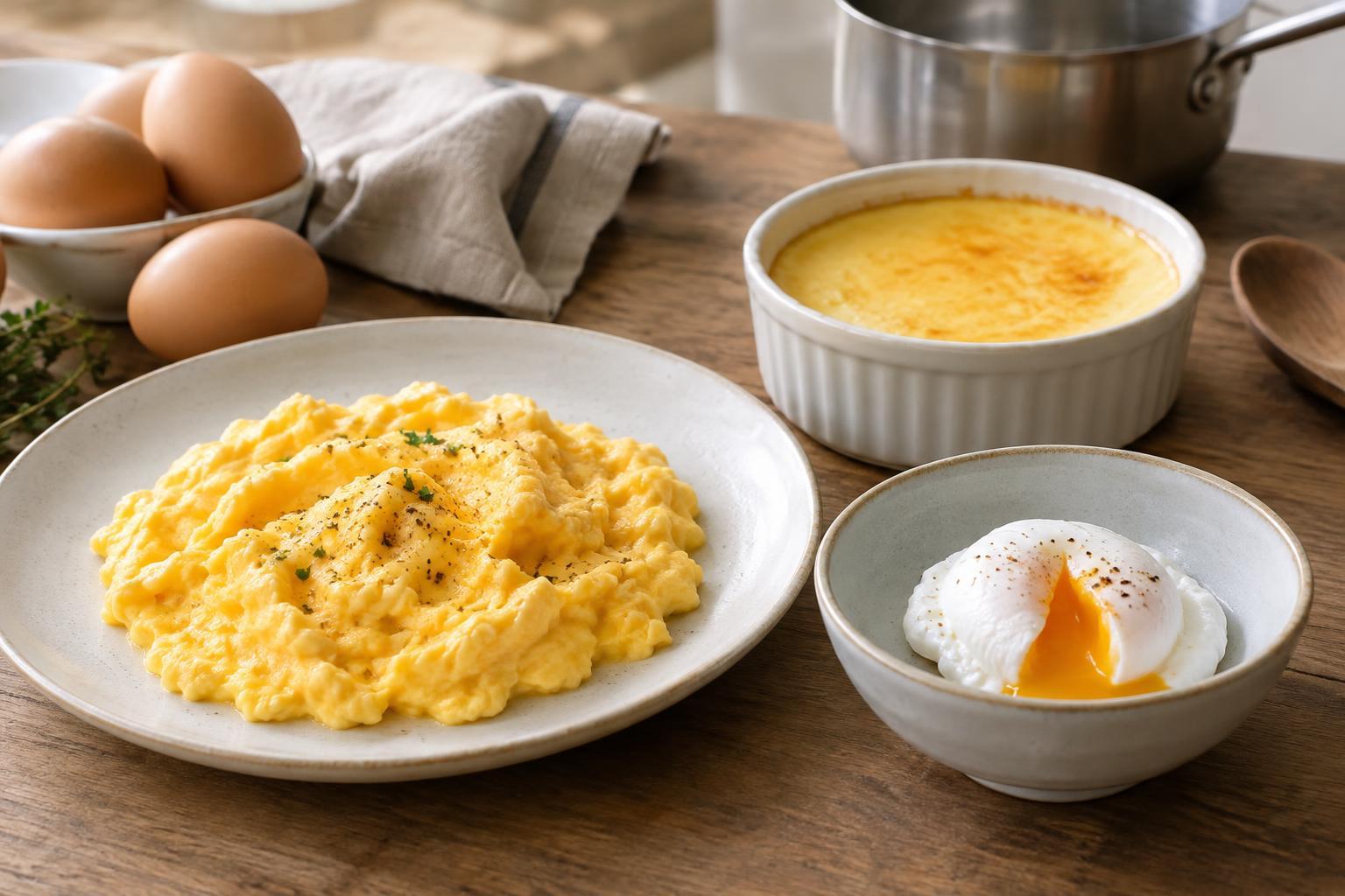 Egg Cooking Temperatures: Tender Scrambles, Poached Eggs and Custards